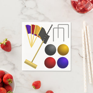 Game Of Croquet Paper Napkins