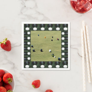 Game Of Lawn Bowls, Birthday Paper Napkins