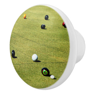 Game Of Lawn Bowls, Ceramic Knob