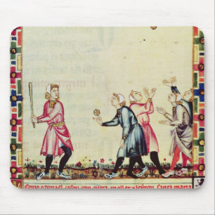 Game of pelota in the open air mouse pad