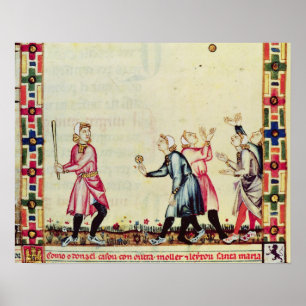 Game of pelota in the open air poster