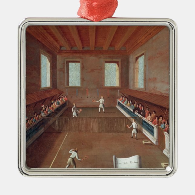 Game of Racquets Metal Ornament (Front)