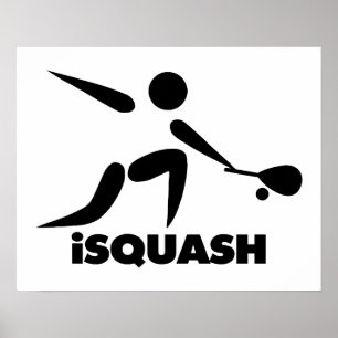 Game Of Squash iSquash Logo Poster