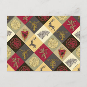 Game of Thrones Sigil Pattern Postcard