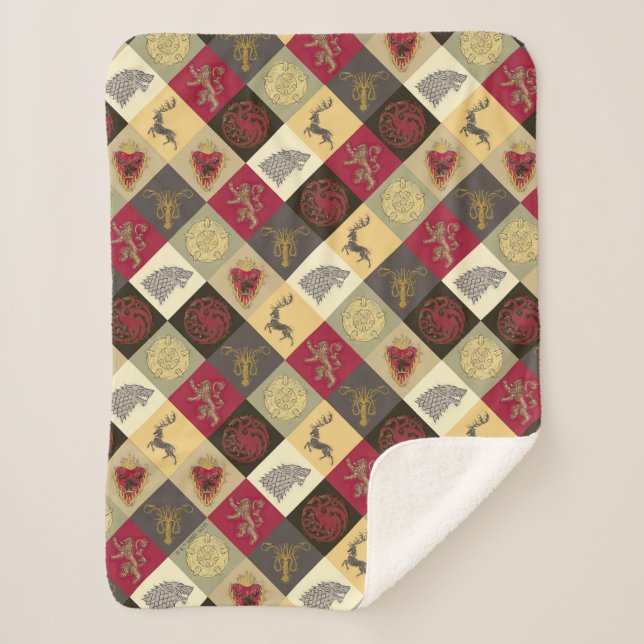 Game of Thrones Sigil Pattern Sherpa Blanket (Front)