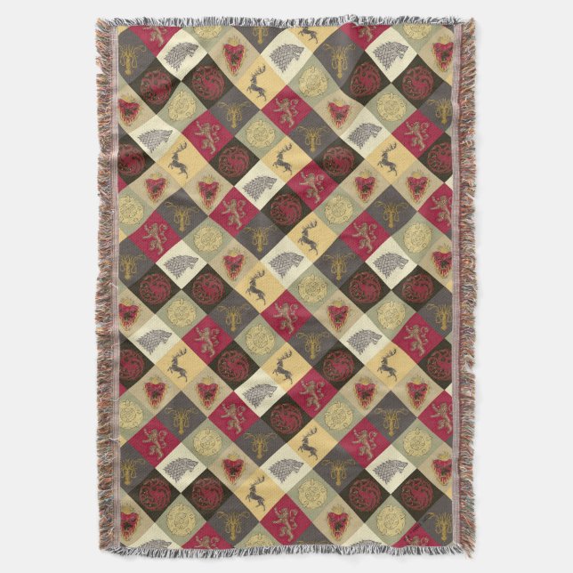 Game of Thrones Sigil Pattern Throw Blanket (Front Vertical)