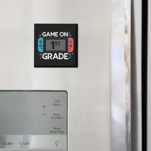 Game On 1st Grade Back To School Funny Gamer  Magnet