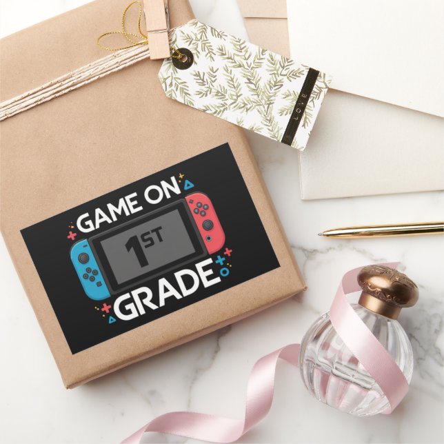 Game On 1st Grade Back To School Funny Gamer  Sticker (Gifting)