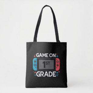 Game On 1st Grade Back To School Funny Gamer  Tote Bag