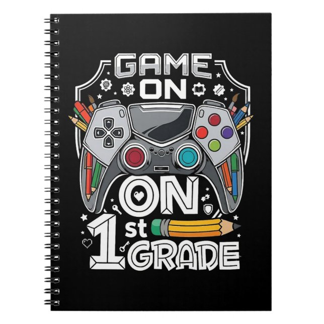 Game On 1st Grade Back to School Notebook (Front)