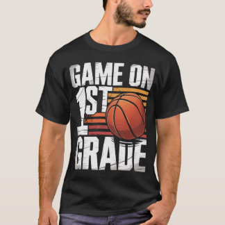 Game On 1St Grade Basketball Back To School T-Shirt