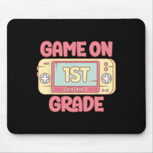 Game On 1st Grade Cool Video Game Ck To School Kid Mouse Pad