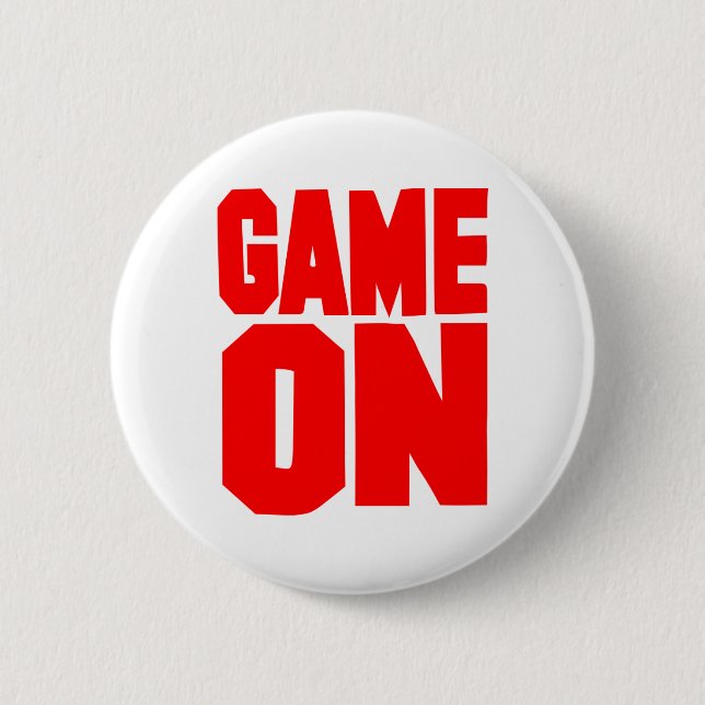 Game on 2 inch round button (Front)