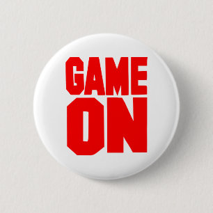 Game on 2 inch round button
