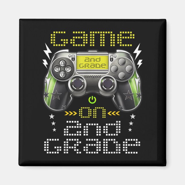 Game On 2nd Grade Back To School For Kids Girls Bo Magnet (Front)