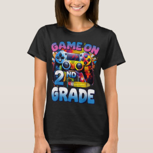 Game On 2nd Grade First Day Gamer Shirt Boys