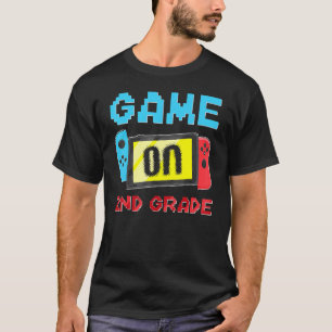 Game On 2nd Grade Gaming Gamer Back To School Stud T-Shirt