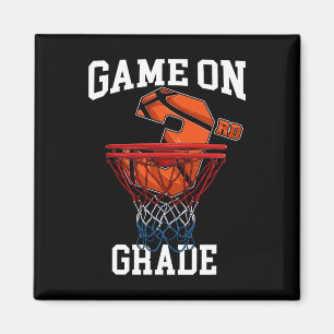 Game On 3rd Grade Basketball Back To School Studen Magnet