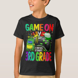 Game On 3rd Grade First Day Gamer Back to School T-Shirt