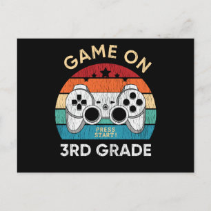 Game On 3rd Grade Gamer Back To School Student Postcard