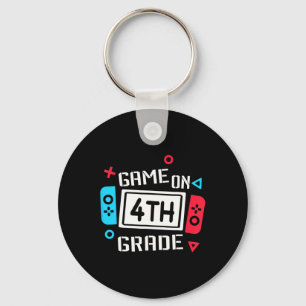 Game On 4th Grade Boys Kids Fourth Grade Back To S Keychain