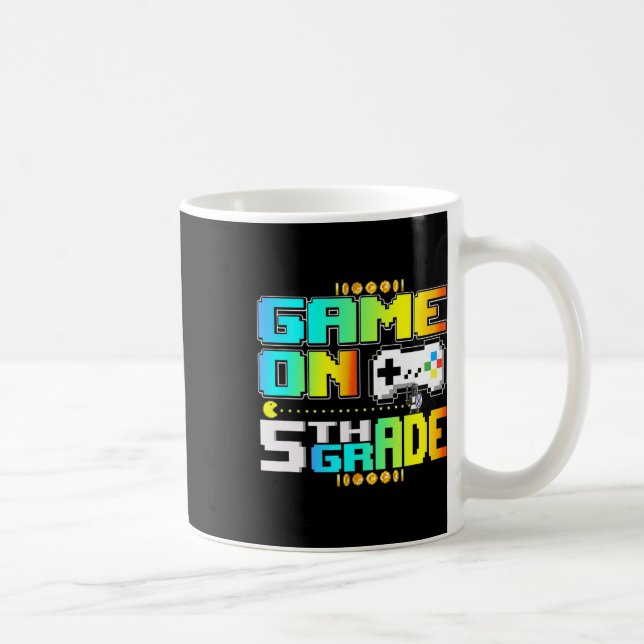 Game On 5th Grade Gaming Video Gamer Back To Schoo Coffee Mug (Right)