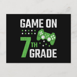 Game On 7th Grade Gamer Back To School Student Postcard