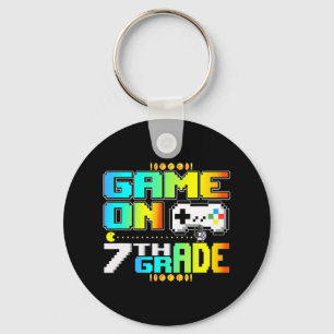 Game On 7th Grade Gaming Video Gamer Back To Schoo Keychain