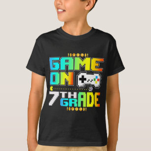 Game On 7th Grade Gaming Video Gamer Back To Schoo T-Shirt