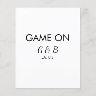 Game on add couple name wedding party place city g