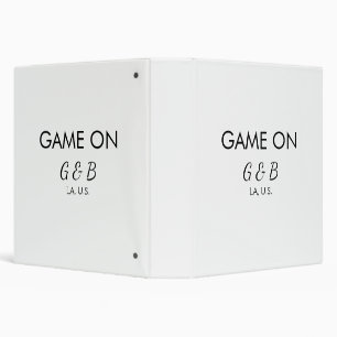 Game on add couple name wedding party place city g binder