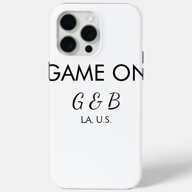 Game on add couple name wedding party place city g Case-Mate iPhone case (Back)