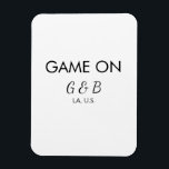 Game on add couple name wedding party place city g magnet<br><div class="desc">design</div>