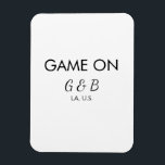 Game on add couple name wedding party place city g magnet<br><div class="desc">design</div>