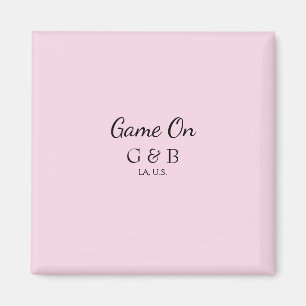 Game on add couple name wedding party place city g magnet