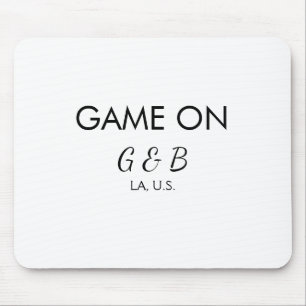 Game on add couple name wedding party place city g mouse pad