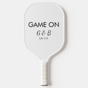 Game on add couple name wedding party place city g pickleball paddle