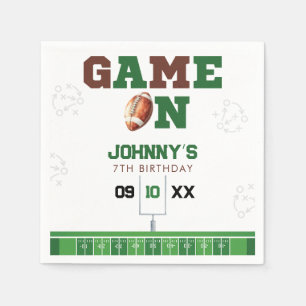 Game On American Football Birthday Napkin