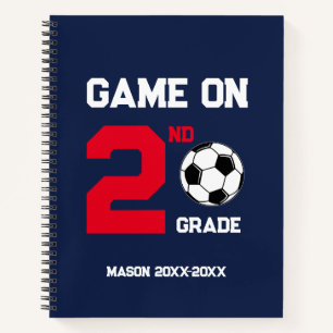 Game On Back-to-School Soccer, Add Grade Name Notebook