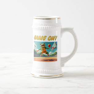Game On Basketball Frog left hand stein