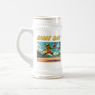Game On Basketball Frog right hand stein