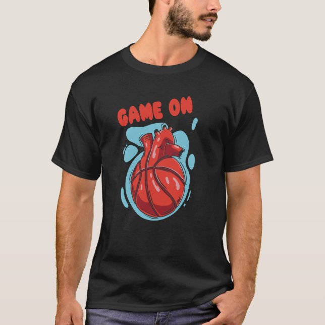 Game On Basketball Slam Dunk T-Shirt (Front)