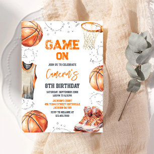 Game On Basketball Sport Birthday Invitation