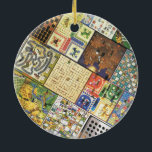 Game on!  Board games Ceramic Ornament<br><div class="desc">Board games,  a patchwork  of games boards</div>