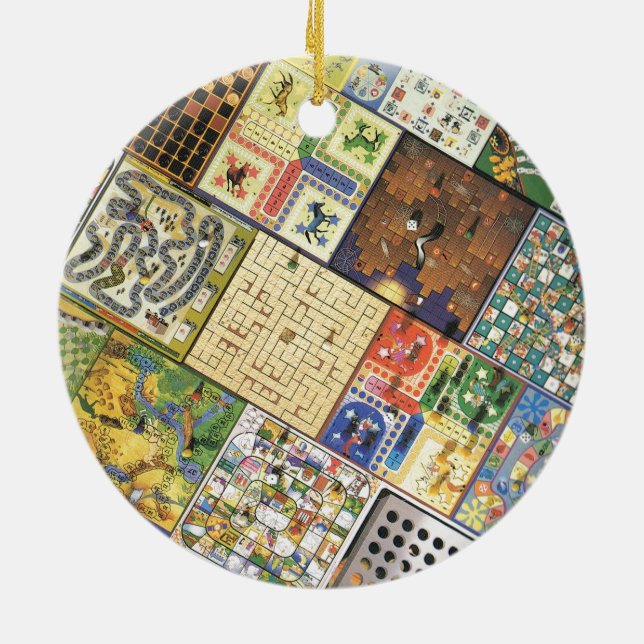 Game on!  Board games Ceramic Ornament (Back)