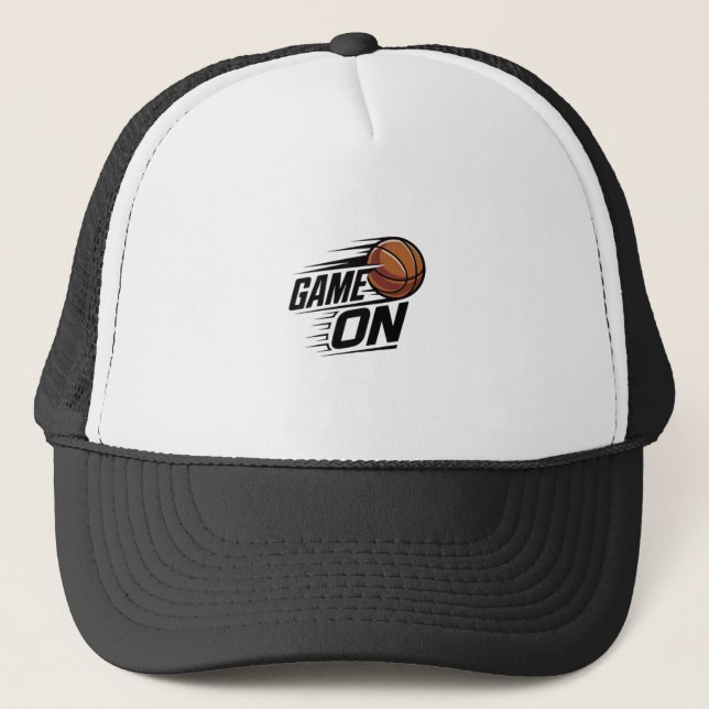 Game On Bold, Energetic, Athletic  Trucker Hat (Front)