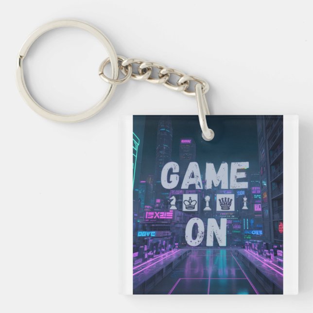 Game on chess keychain (Front)