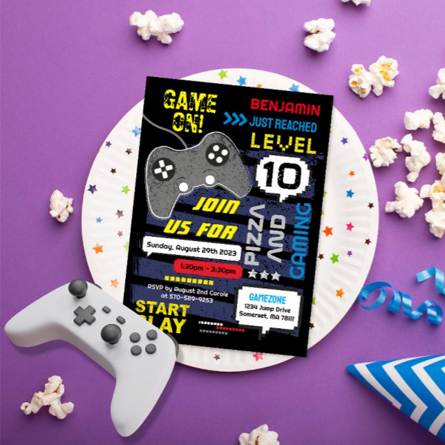 Game on! Console Joystic Birthday Party Invitation (Creator Uploaded)