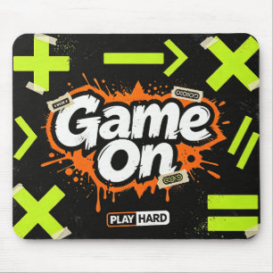 Game On Cool Graffiti Math Symbols Gaming Office M Mouse Pad