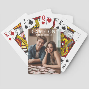 Game On Couples Custom Personalized Photo Playing Cards